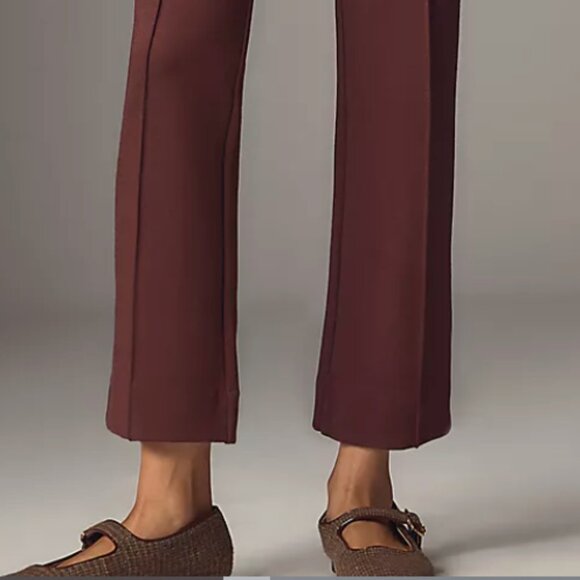NWT Anthropologie The Poppy Kick Flare Pull-On Pants by Maeve COCOA PLUM - Picture 10 of 10